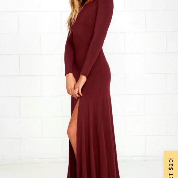 Lulu’s Burgundy Maxi Dress - Picture 6 of 9